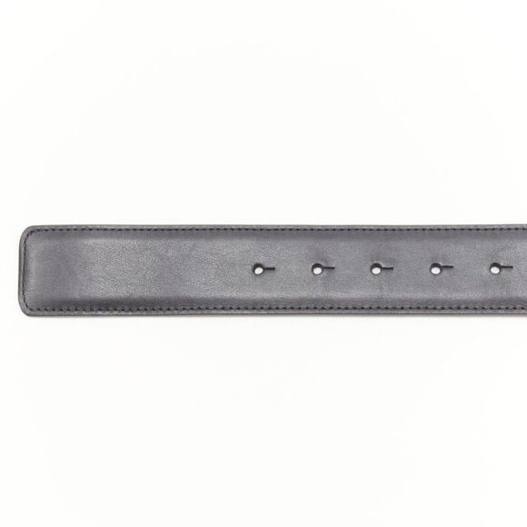 VERSACE Biggie Medusa Medallion Coin silver buckle black belt 110cm 42-46\